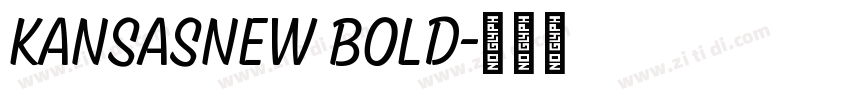KansasNew Bold字体转换